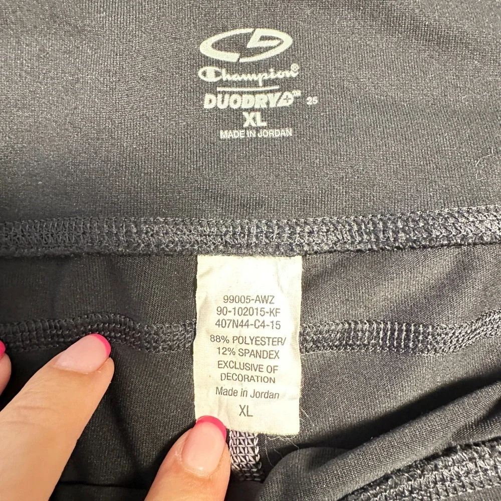 CHAMPION Black Duodry Shorts Athletic Running Shorts, Size‎ XL